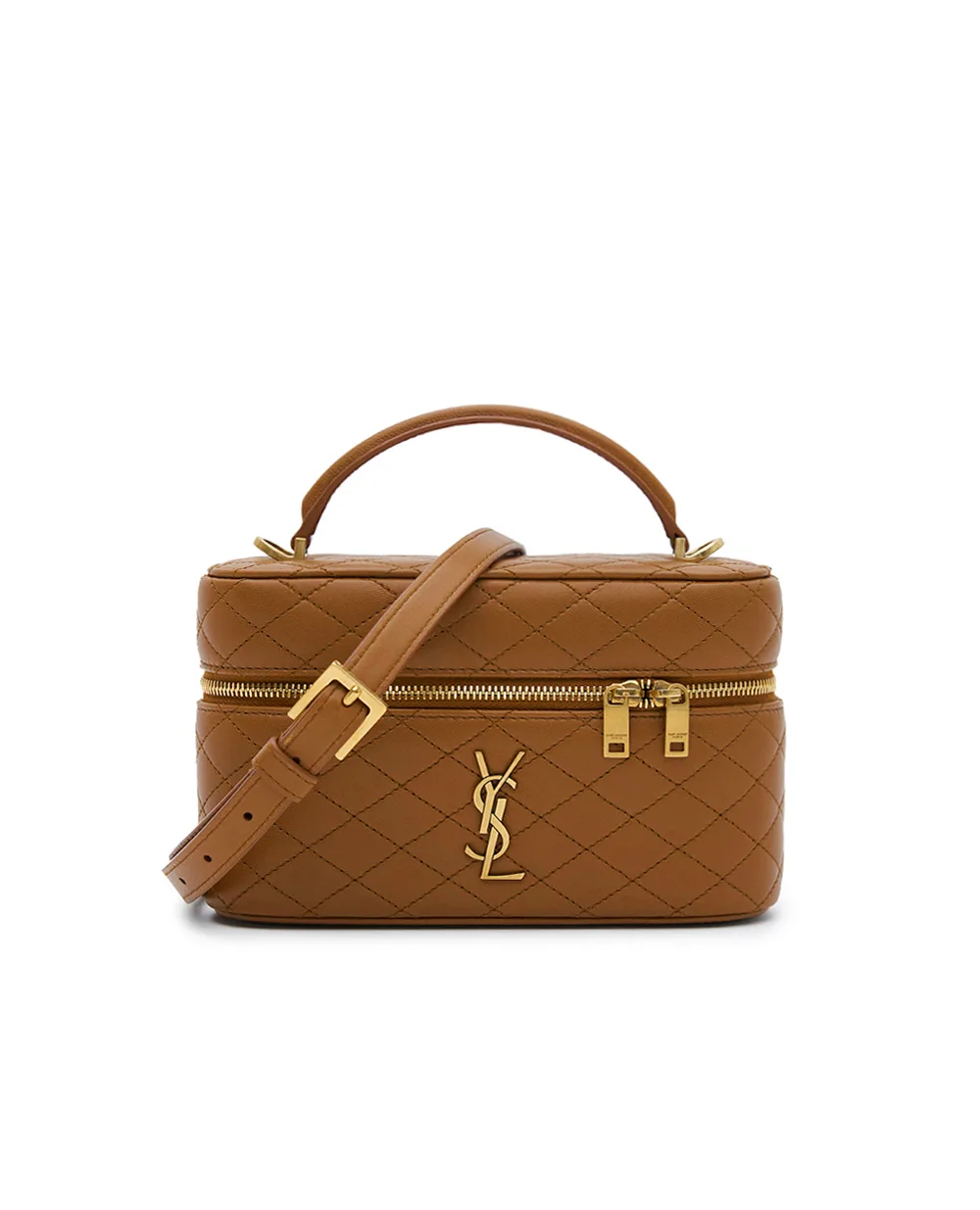 Кожаная сумка Gaby Saint Laurent 766731-1EL07, коричневый цвет • Купить в интернет-магазине Kameron
