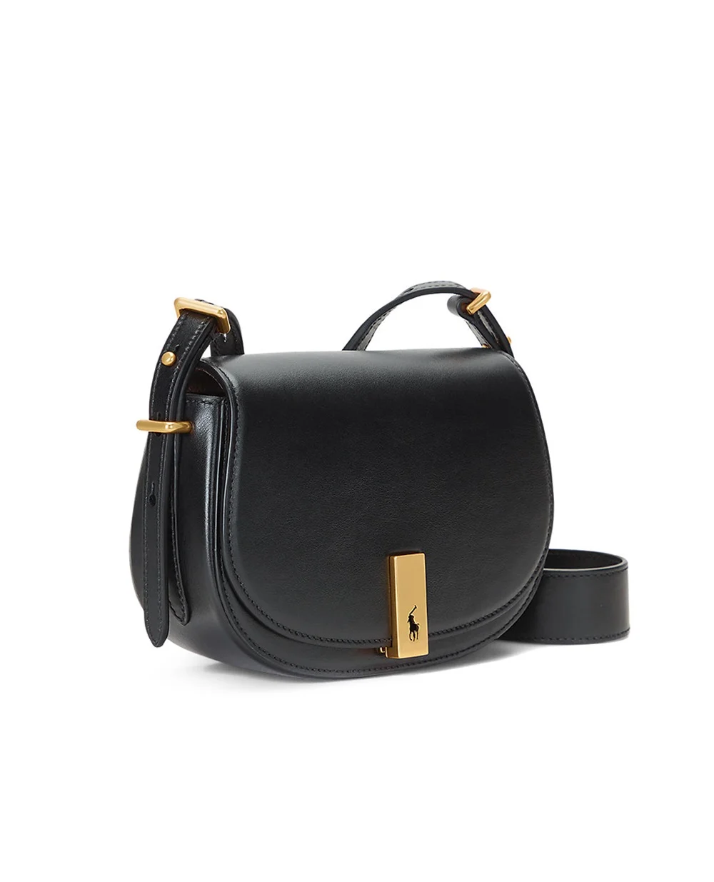 Сумка Mini Saddle Bag Polo Ralph Lauren 428891391001, черный цвет • Купить в интернет-магазине Kameron