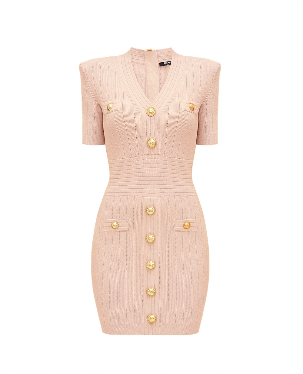 Платье Balmain EF1R6045KB07, бежевый цвет • Купить в интернет-магазине Kameron