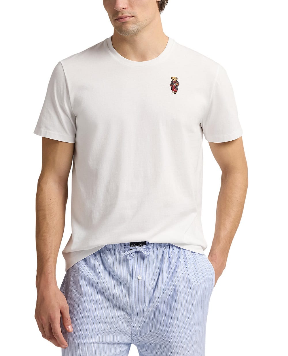 Пижамный комплект Polo Bear & Plaid Polo Ralph Lauren 714931645004, голубой цвет • Купить в интернет-магазине Kameron