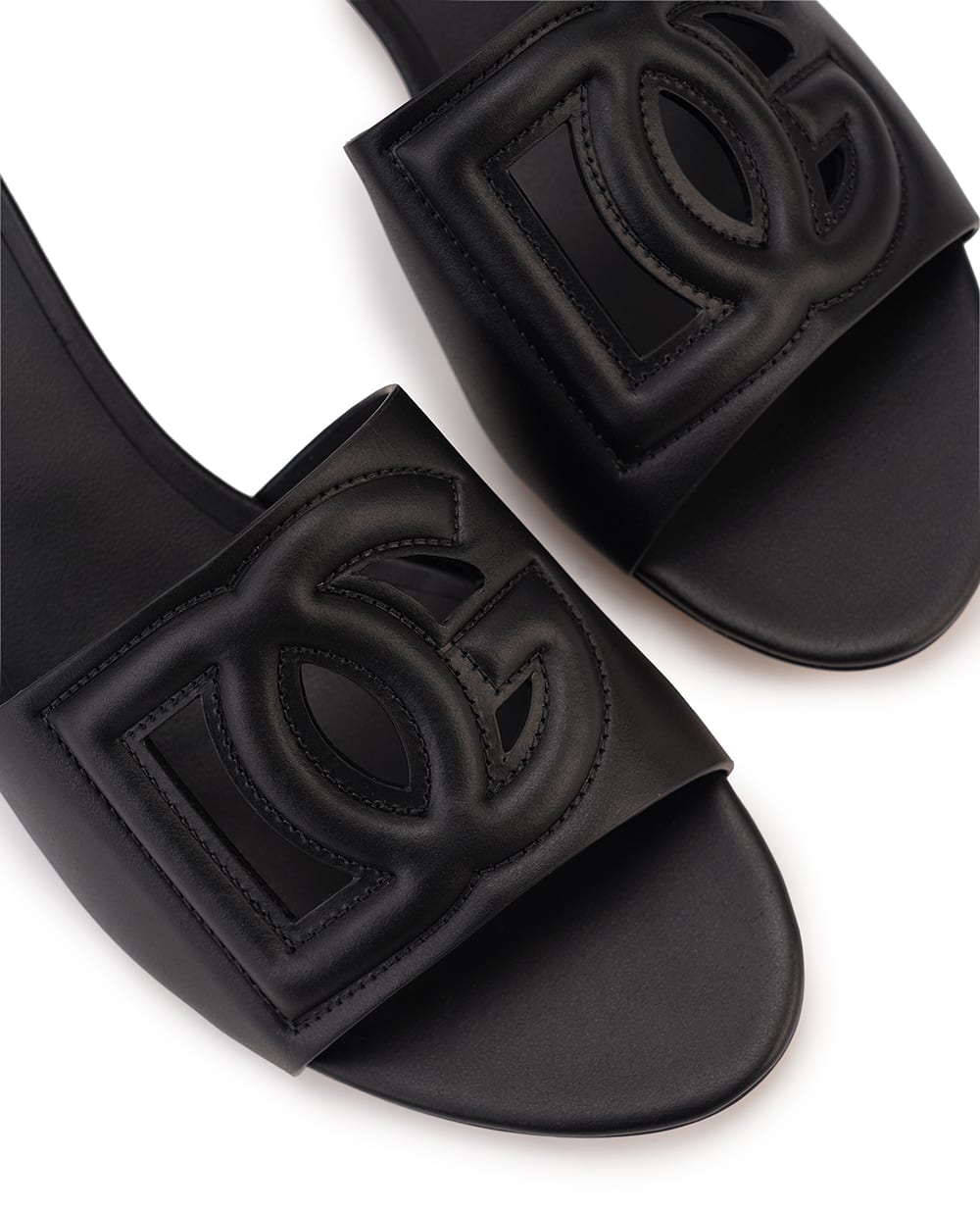 Мюли из телячьей кожи Dolce&Gabbana CR1755-AY329, черный цвет • Купить в интернет-магазине Kameron