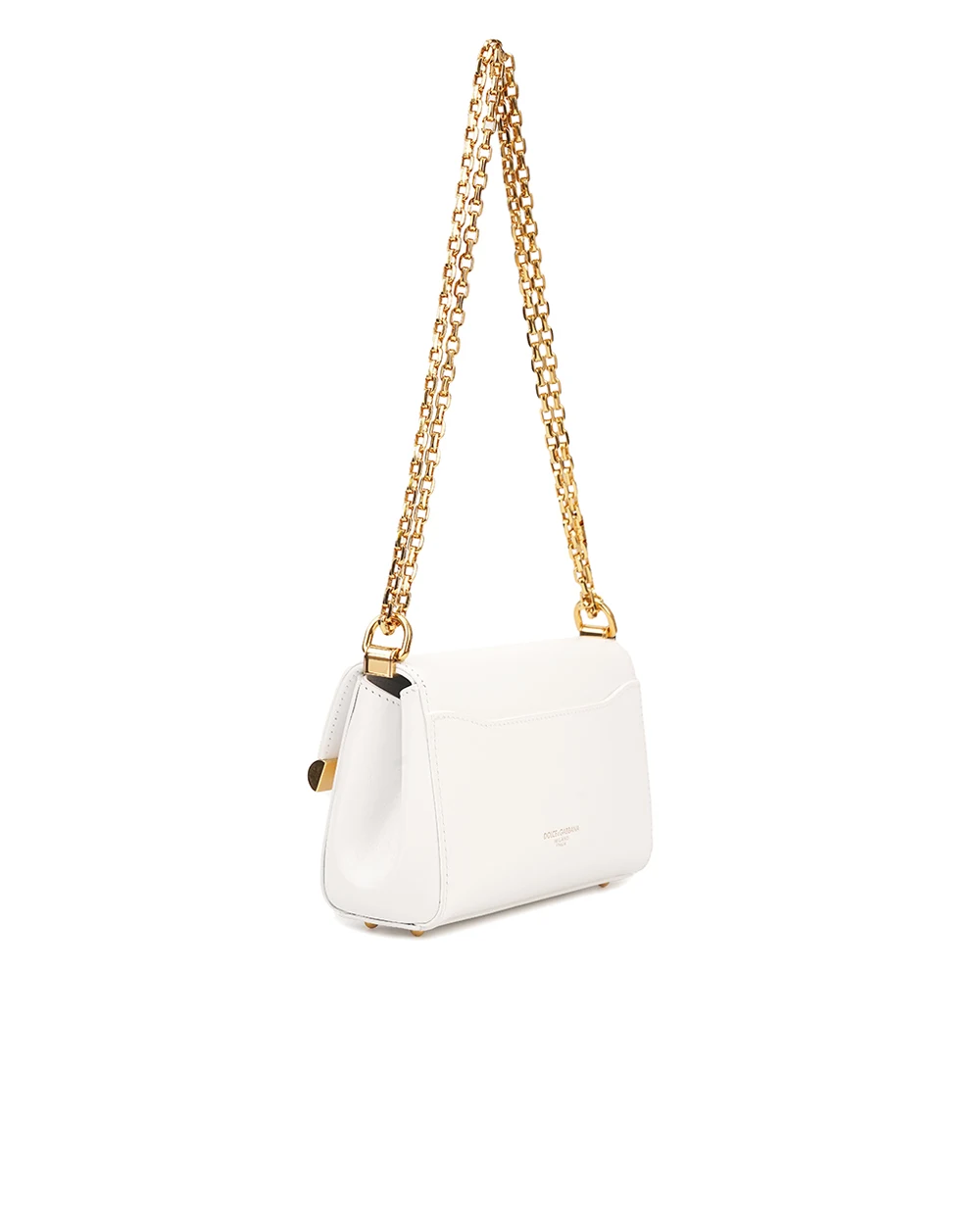 Кожаная сумка Marlene Dolce&Gabbana BB7766-A3G19, белый цвет • Купить в интернет-магазине Kameron