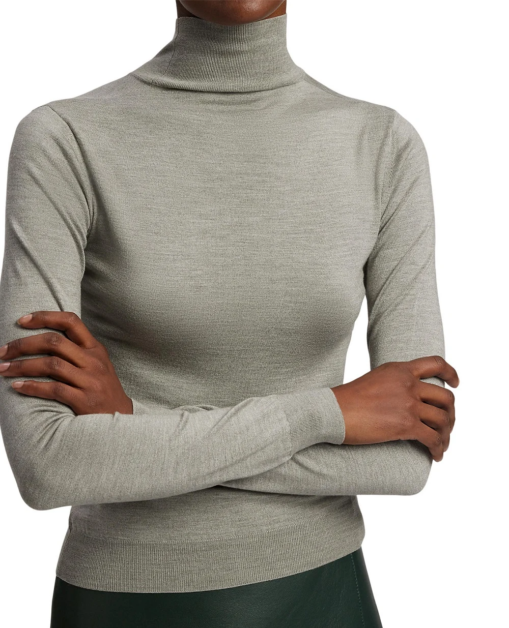 Гольф из эластичного шелка Ralph Lauren Collection 290981664002, серый цвет • Купить в интернет-магазине Kameron