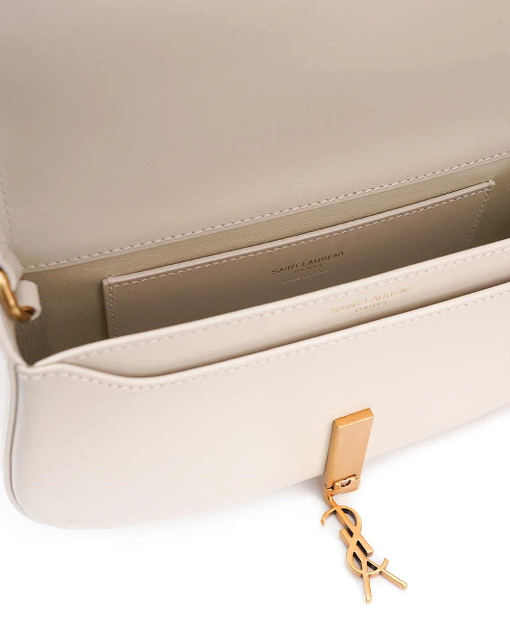 Кожаная сумка Voltaire Mini Saint Laurent 779642-0SX0W, кремовый цвет • Купить в интернет-магазине Kameron