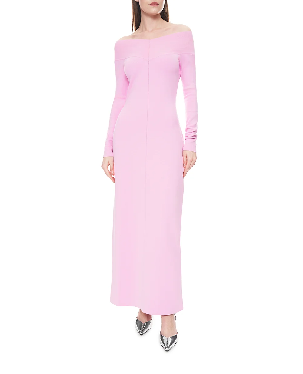 Платье с длинными рукавами Stella McCartney 6K11733S2543, розовый цвет • Купить в интернет-магазине Kameron