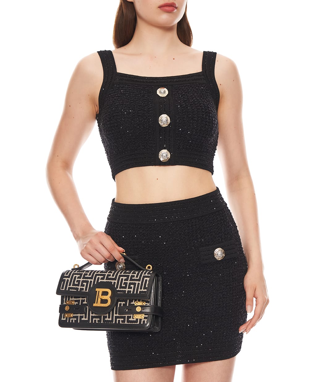 Сумка B-Buzz 24 Balmain EN1DA829TJGH, черный цвет • Купить в интернет-магазине Kameron