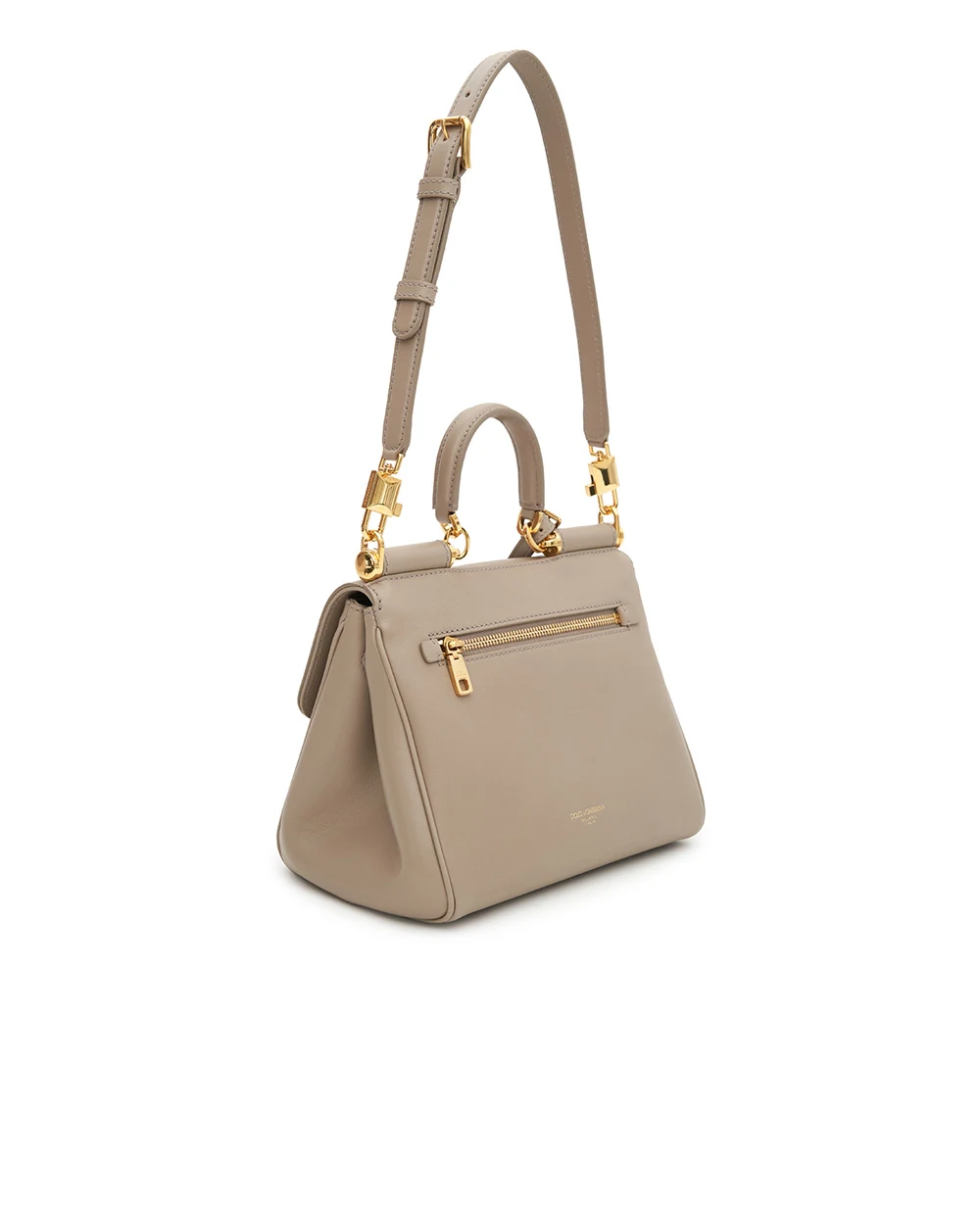 Кожаная сумка My Sicily Dolce&Gabbana BB7781-B7321, бежевый цвет • Купить в интернет-магазине Kameron