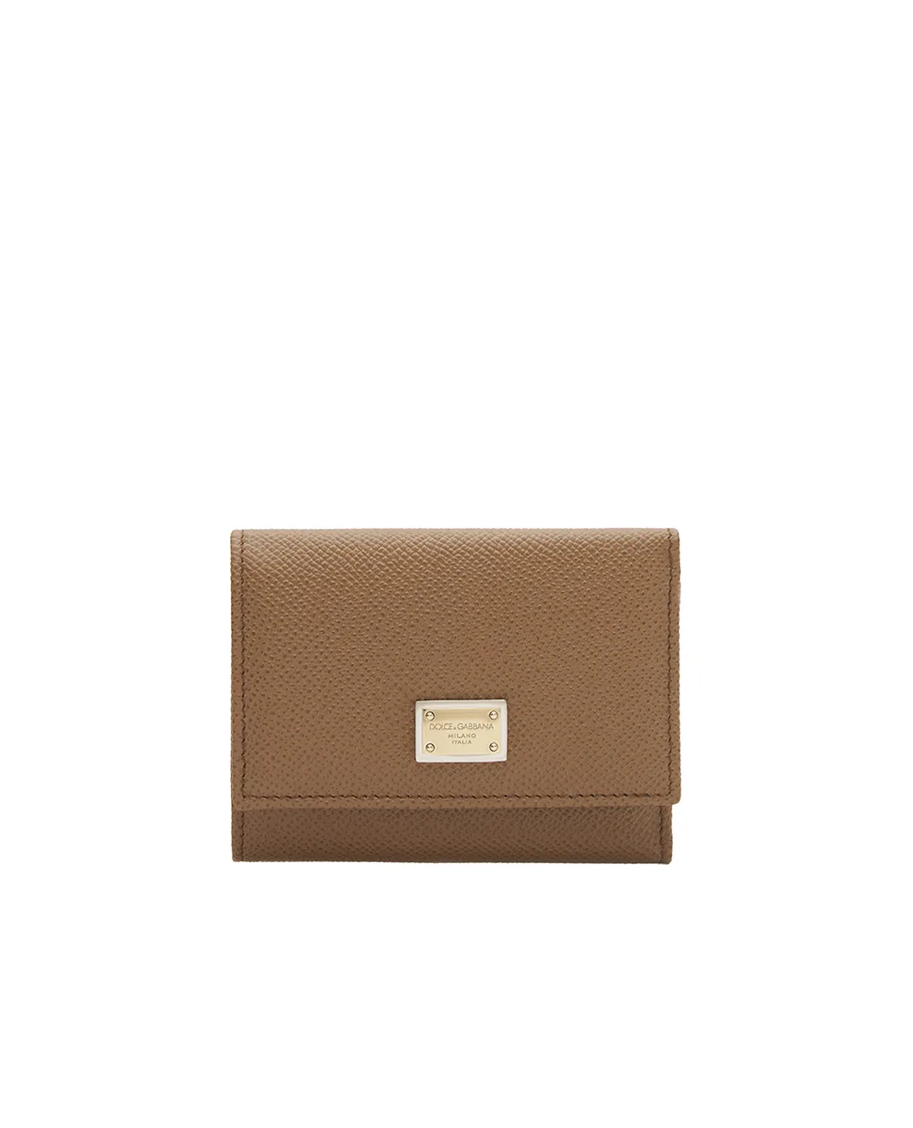 Кошелек из телячьей кожи Dolce&Gabbana BI0770-A1001, коричневый цвет • Купить в интернет-магазине Kameron