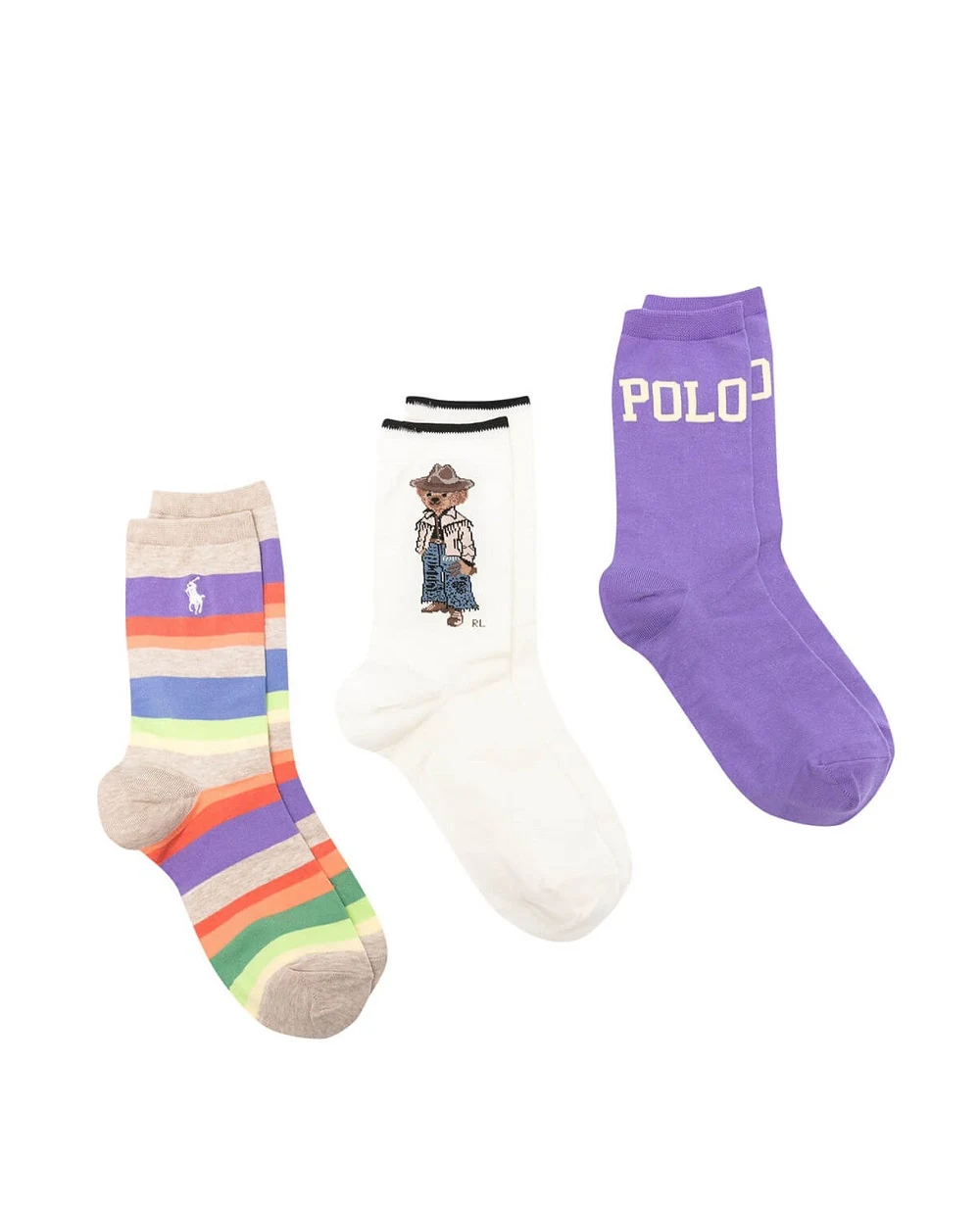 Носки Polo Bear (3 пары) Polo Ralph Lauren 455955248001, разноцветный цвет • Купить в интернет-магазине Kameron