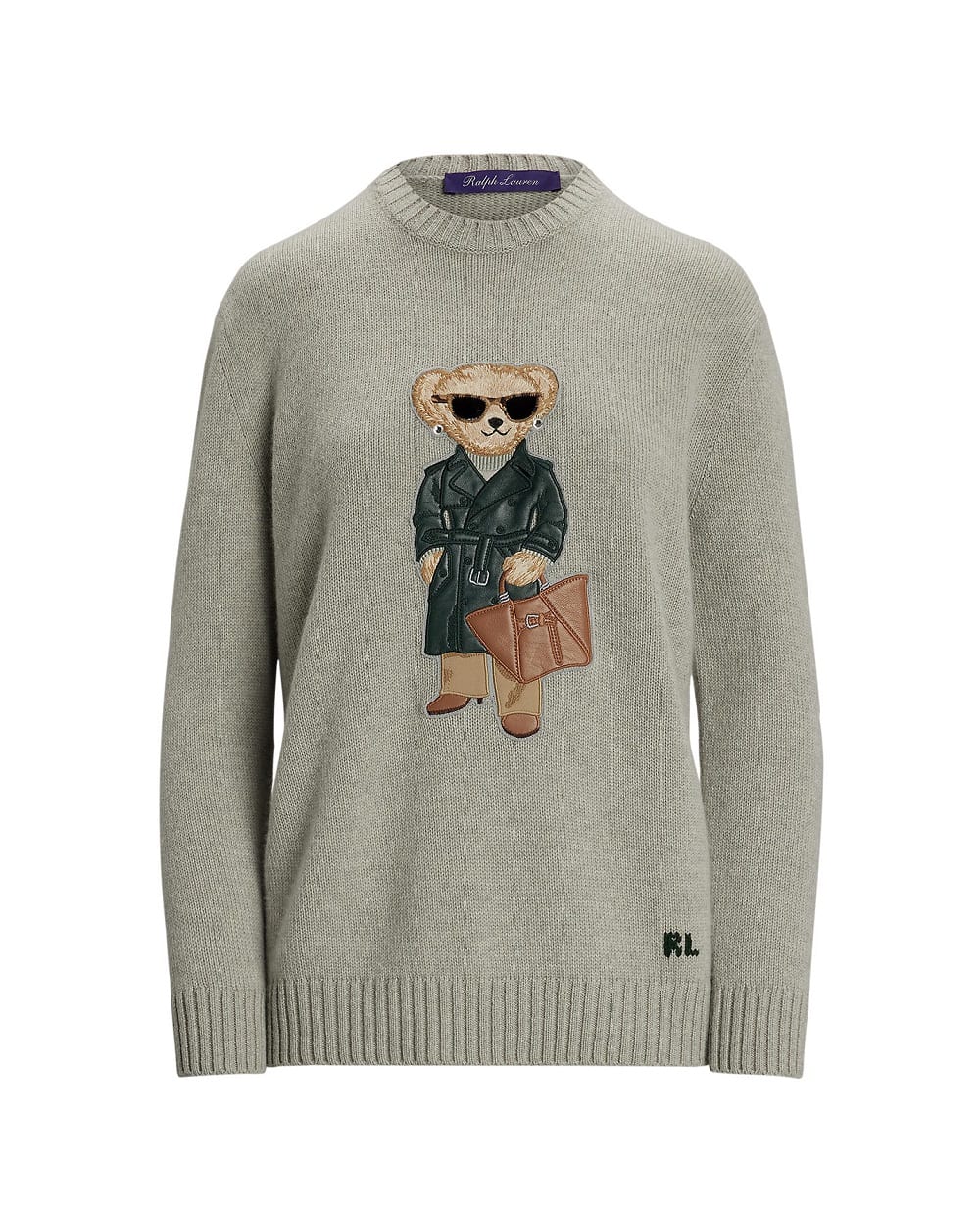 Свитер из кашемира Polo Bear Ralph Lauren Collection 290981645001, серый цвет • Купить в интернет-магазине Kameron