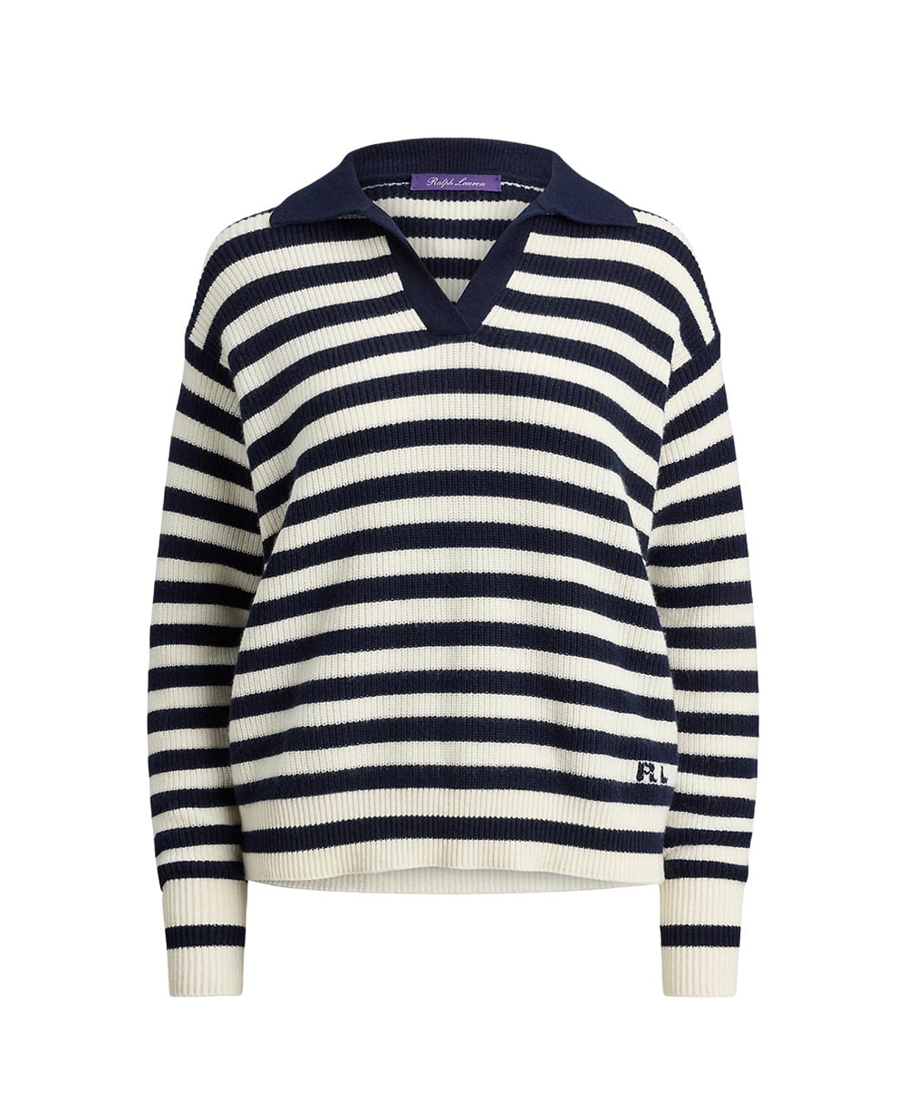 Светр-поло з кашеміру Ralph Lauren Collection 290P08711001, синій колір • Купити в інтернет-магазині Kameron