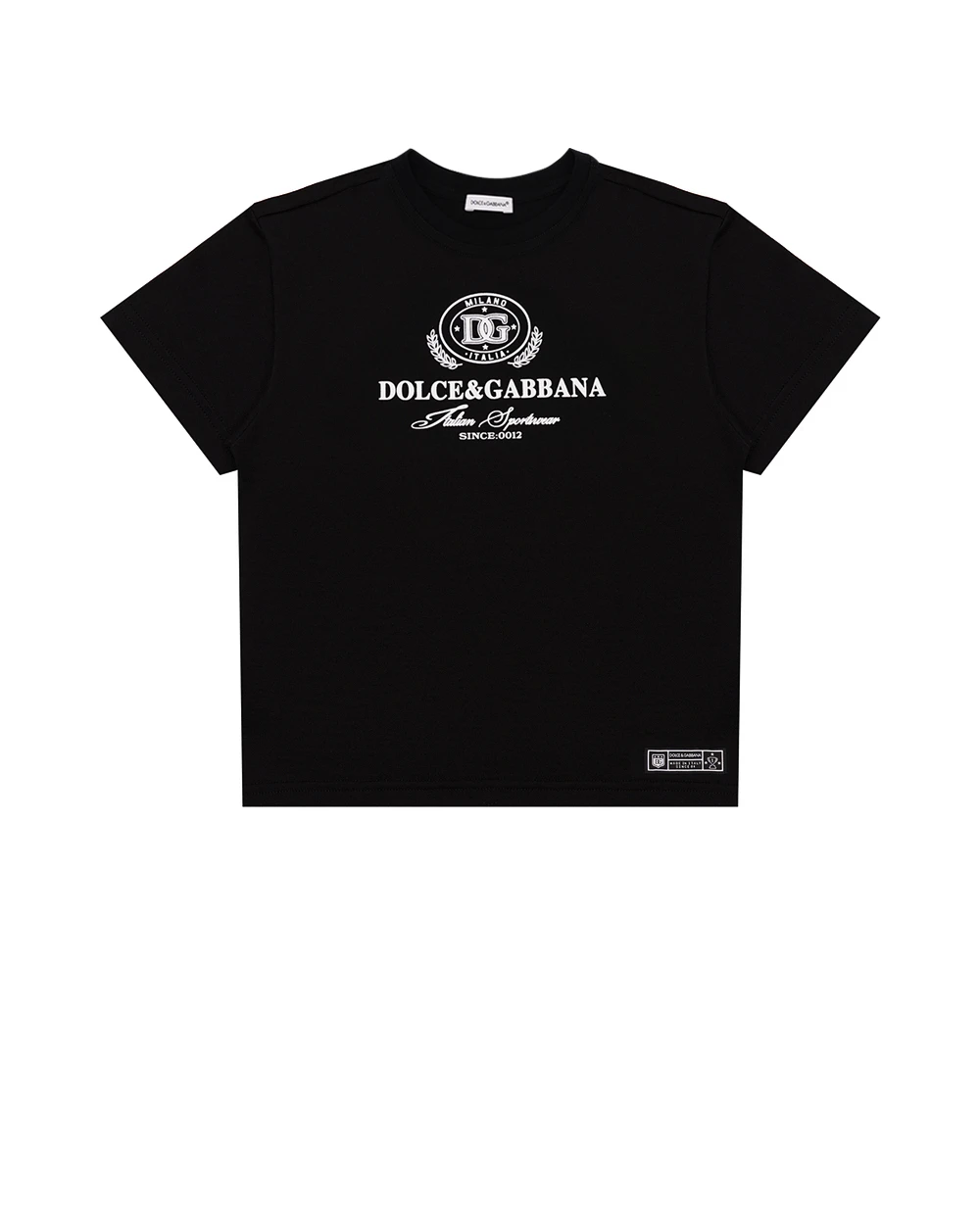 Детская футболка Dolce&Gabbana Kids L4JTHV-G7NVW-B, черный цвет • Купить в интернет-магазине Kameron