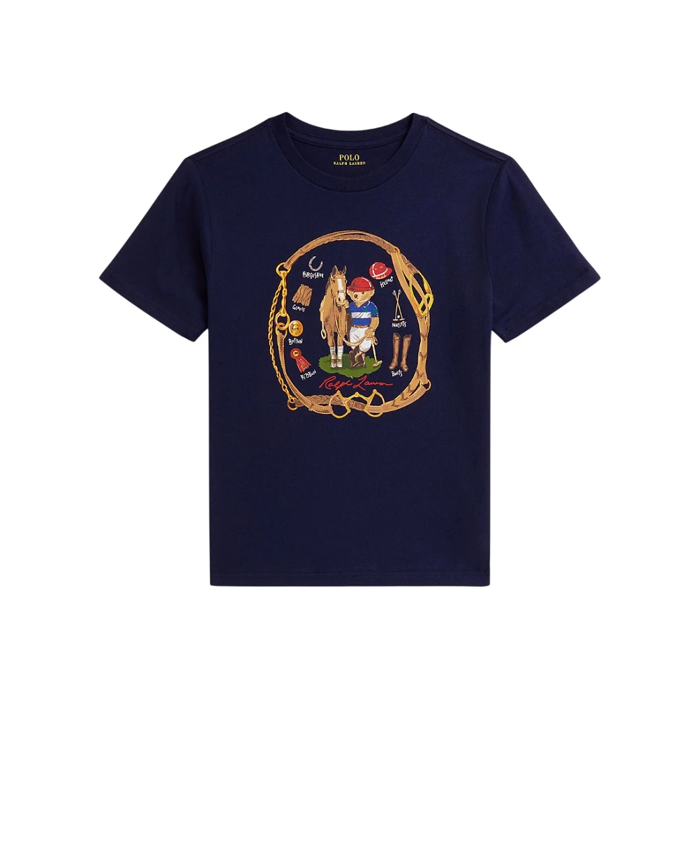 Детская футболка Polo Bear Polo Ralph Lauren Kids 323A96608001, темно-синий цвет • Купить в интернет-магазине Kameron