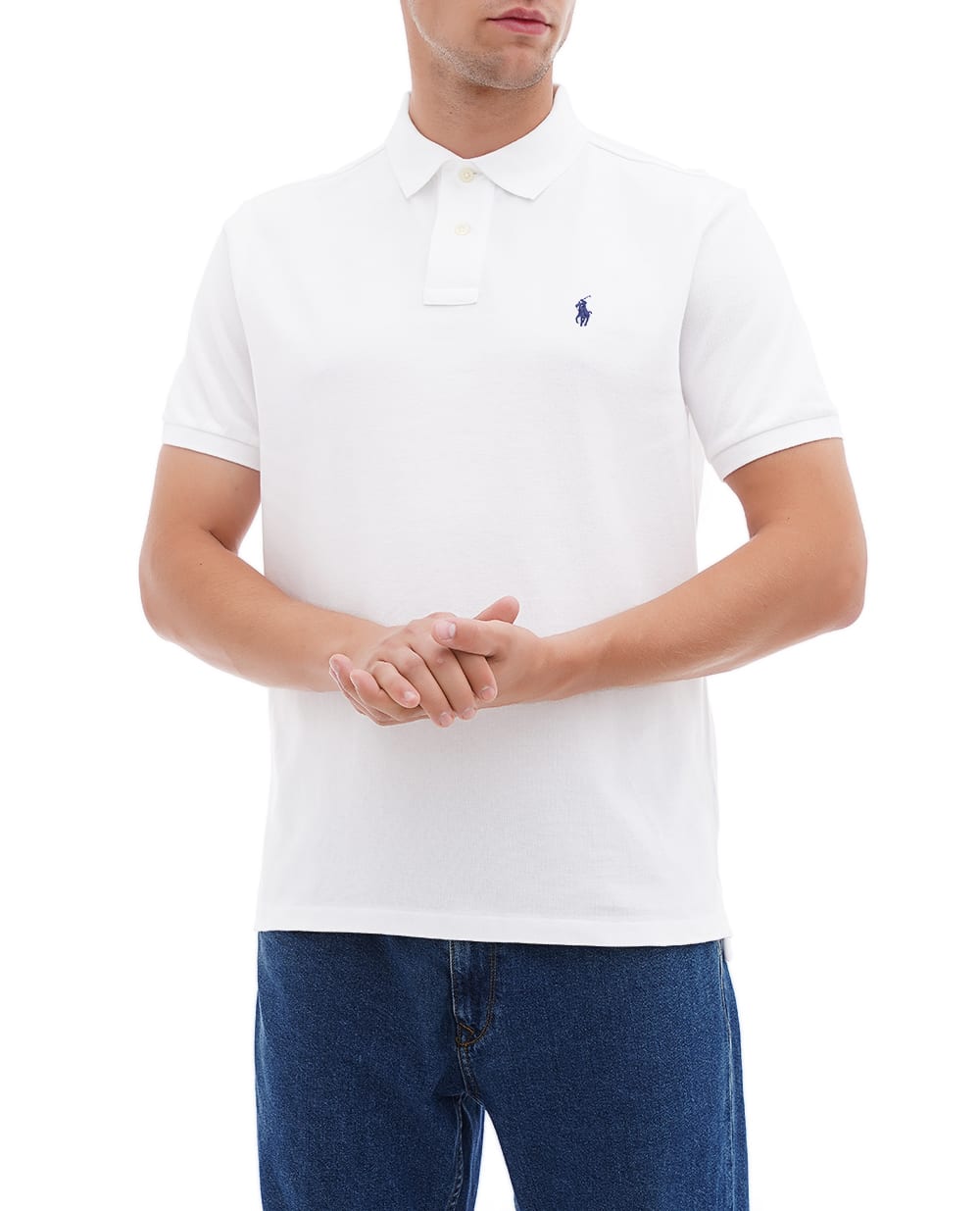 Поло Polo Ralph Lauren 710666997001, белый цвет • Купить в интернет-магазине Kameron