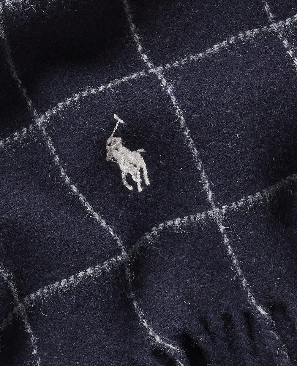 Шарф из шерсти Polo Ralph Lauren 449863392002, синий цвет • Купить в интернет-магазине Kameron