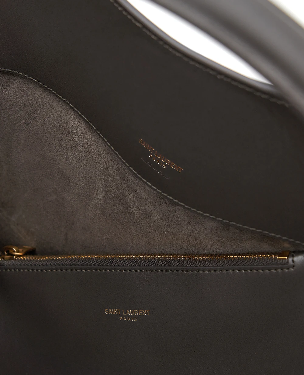 Сумка Le 37 из телячьей кожи Saint Laurent 742828-2R20W, темно-серый цвет • Купить в интернет-магазине Kameron