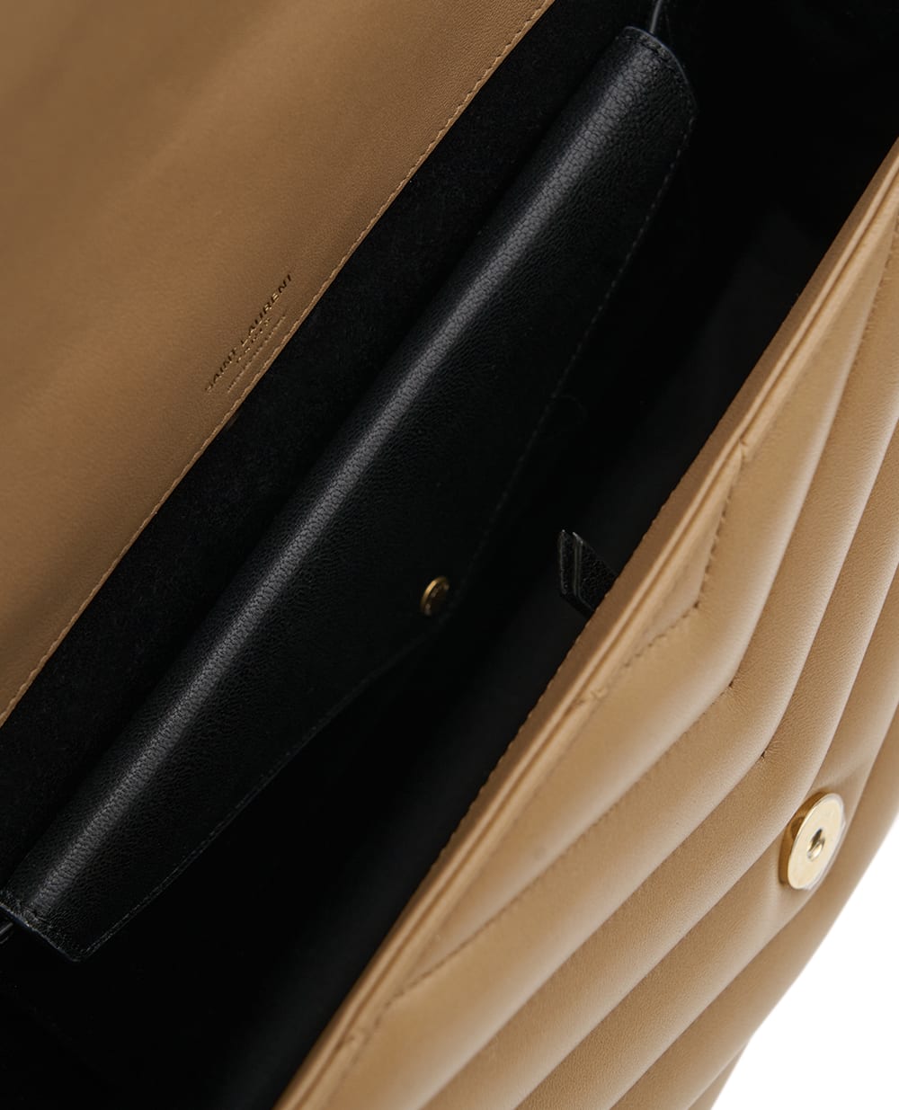 Сумка зі шкіри Loulou Large Saint Laurent 803541-AAEAX, бежевий колір • Купити в інтернет-магазині Kameron