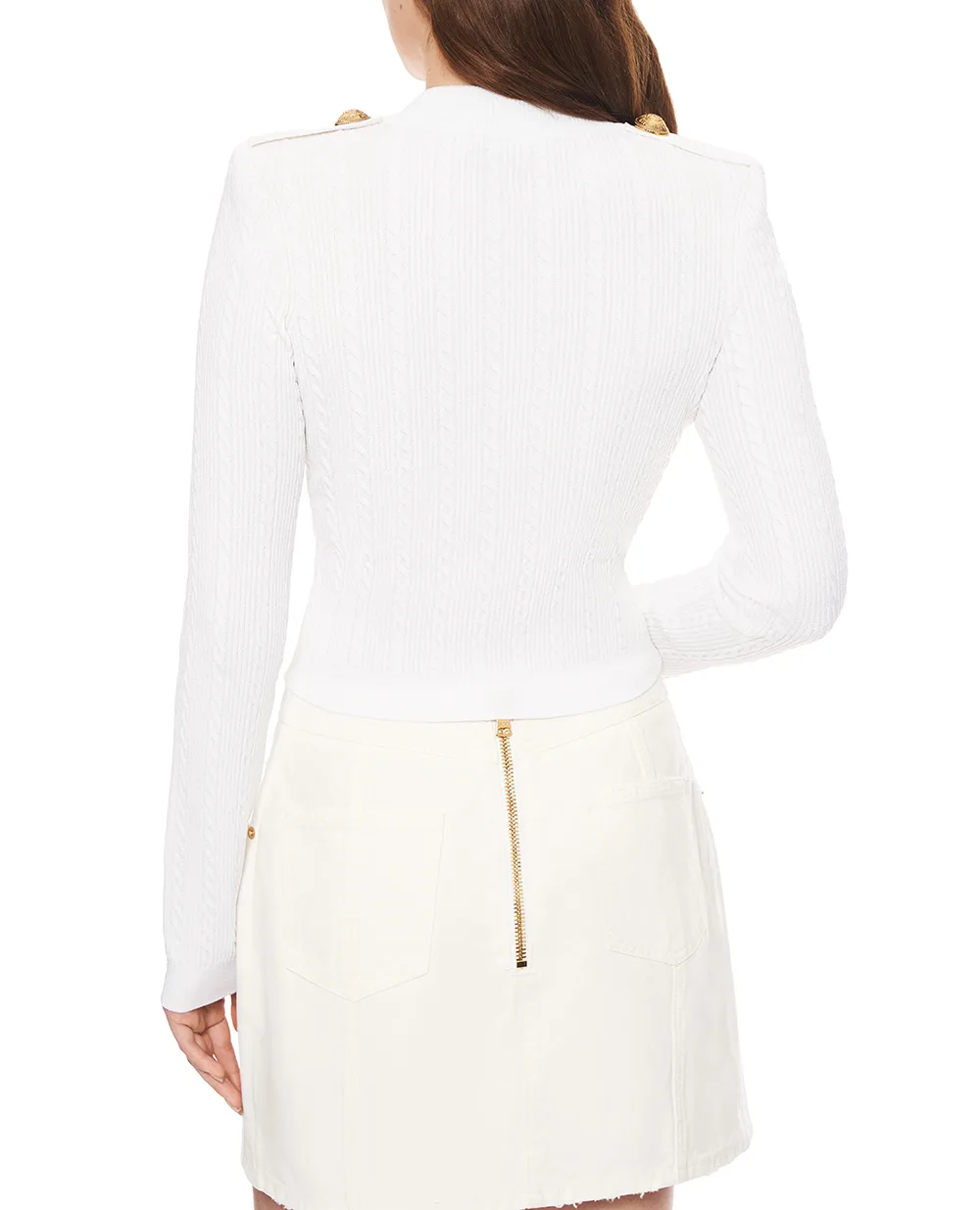 Кардиган Balmain FF1KL245KI50, белый цвет • Купить в интернет-магазине Kameron