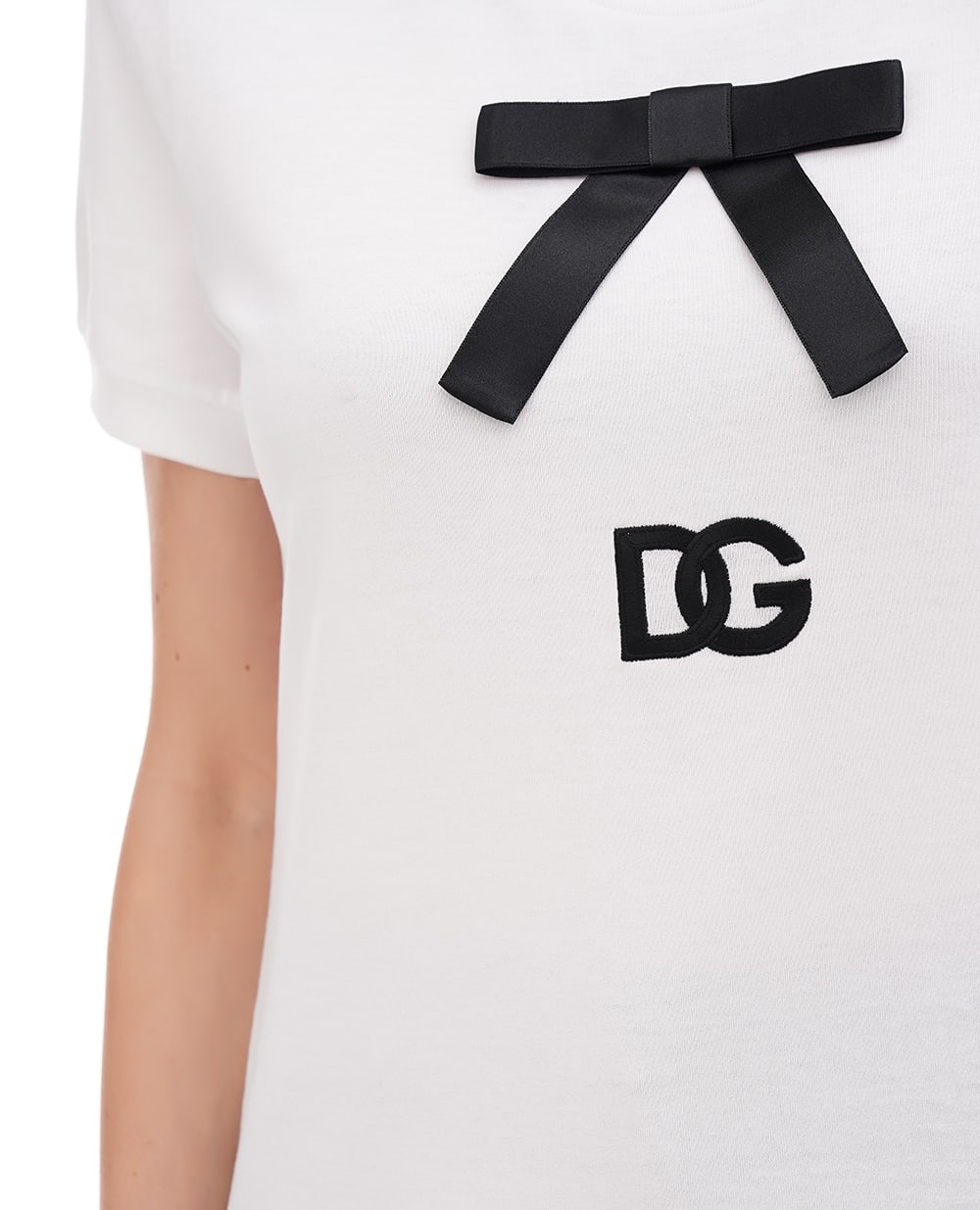 Футболка Dolce&Gabbana F8V47Z-GDC4T, белый цвет • Купить в интернет-магазине Kameron