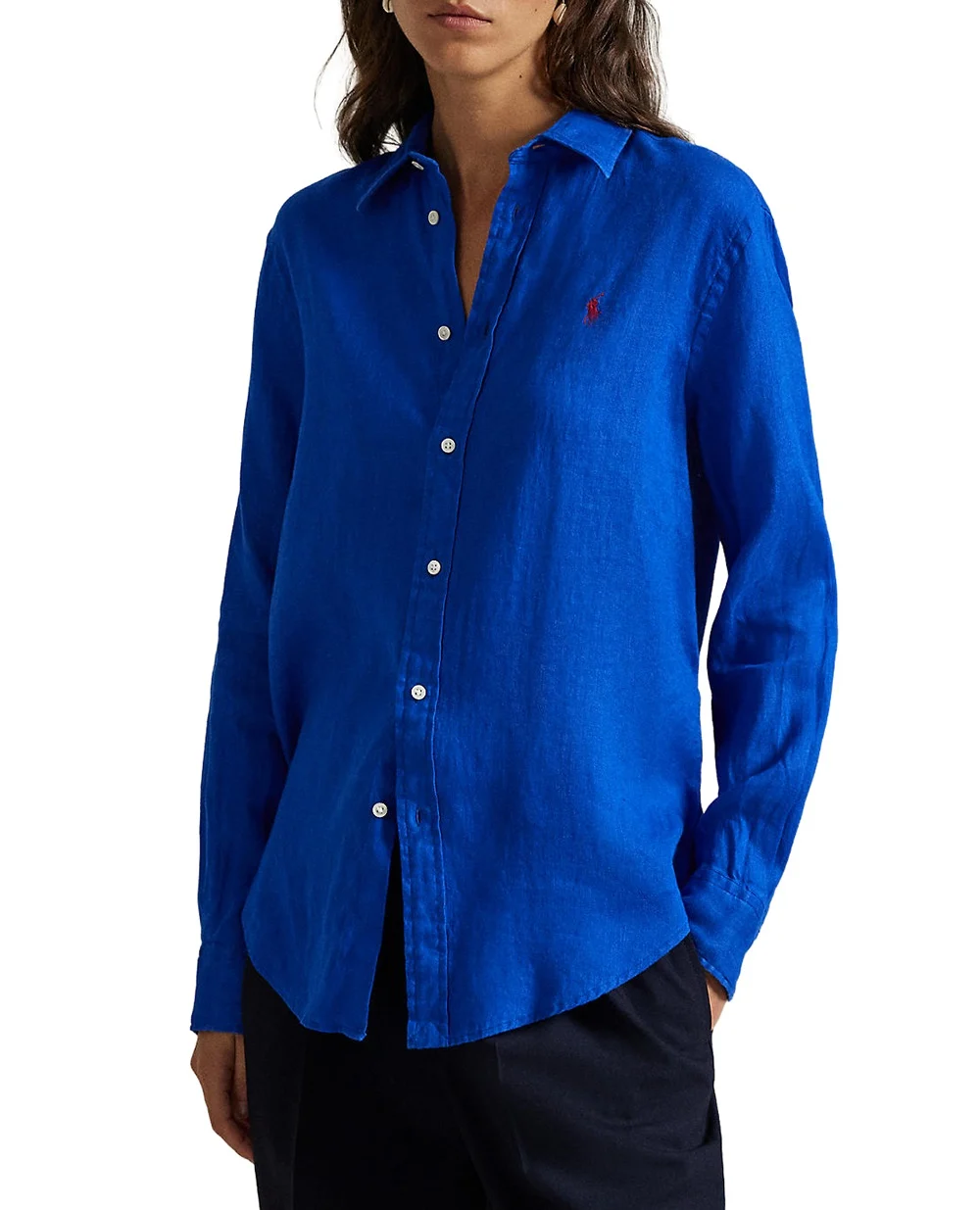 Лляна сорочка Polo Ralph Lauren 211970730501, синій колір • Купити в інтернет-магазині Kameron