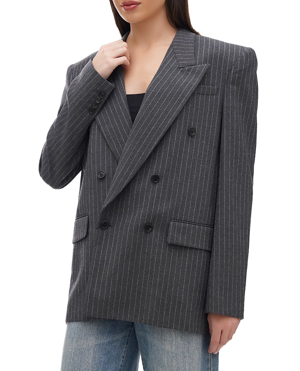 Жакет Saint Laurent 762930-Y5H37, сірий колір • Купити в інтернет-магазині Kameron