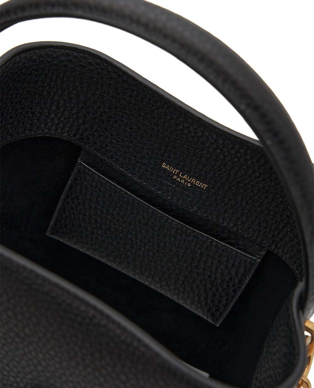 Сумка Le 37 из телячьей кожи Saint Laurent 860942-AAF20, черный цвет • Купить в интернет-магазине Kameron