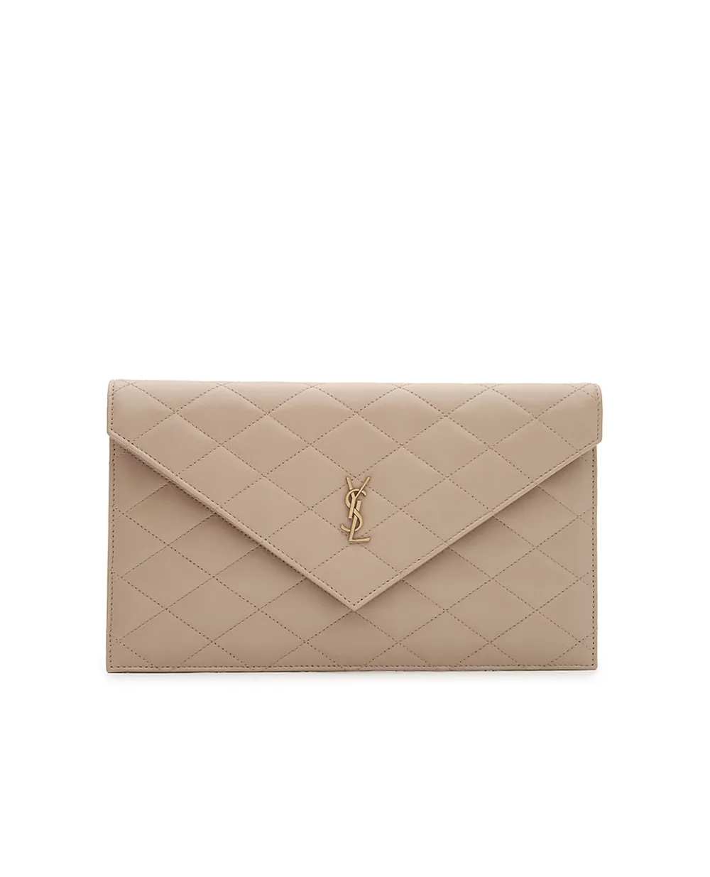 Cумка-клатч PARIS из овечьей кожи Saint Laurent 869533-1EL07, бежевый цвет • Купить в интернет-магазине Kameron
