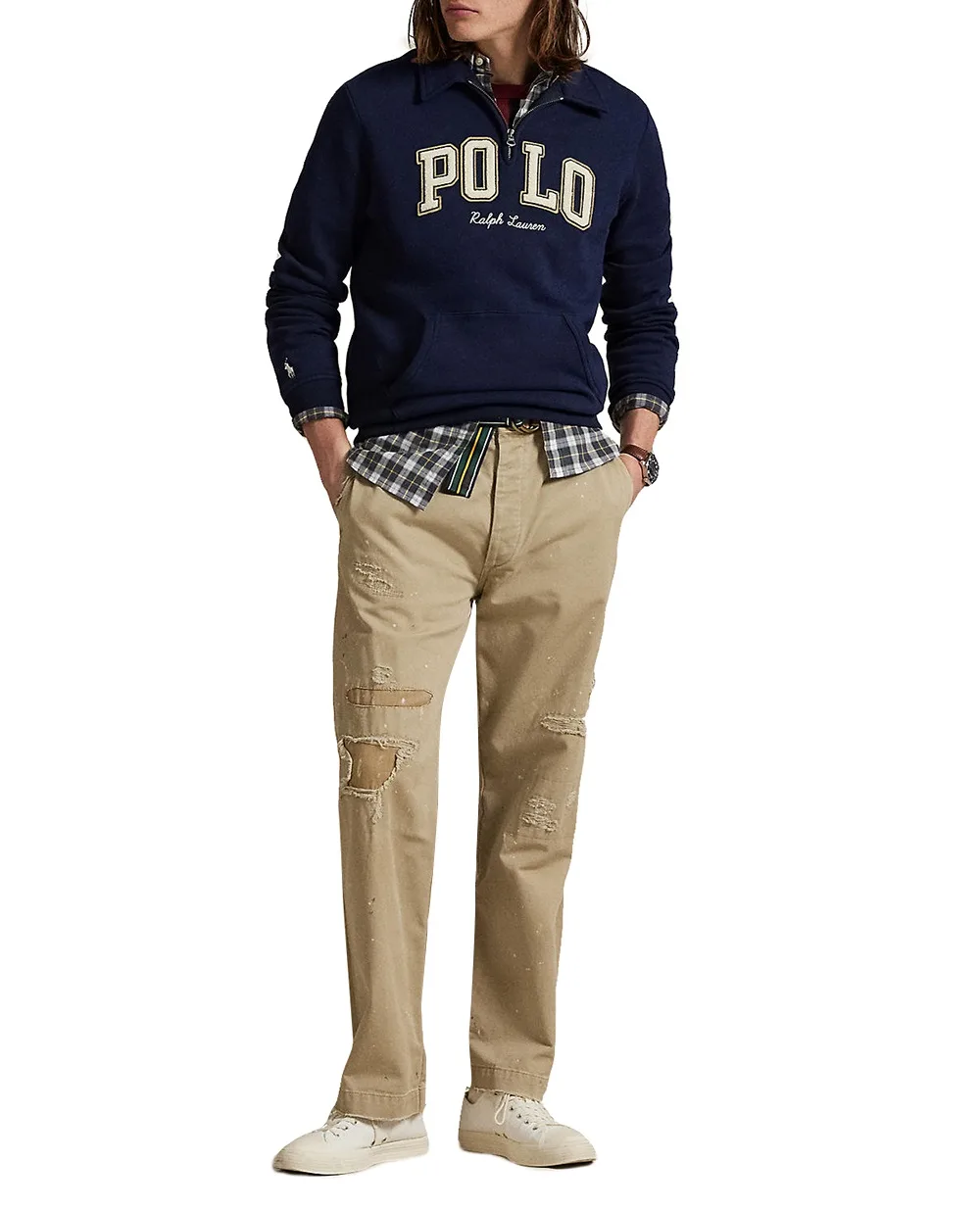 Толстовка флисовая Polo Ralph Lauren 710981150002, синий цвет • Купить в интернет-магазине Kameron