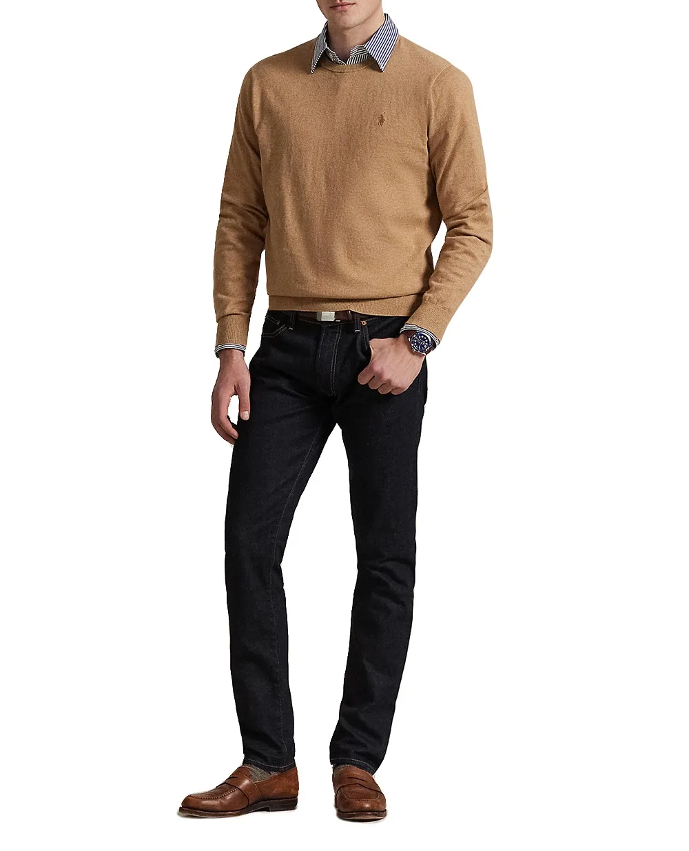 Пуловер Polo Ralph Lauren 710973589003, коричневый цвет • Купить в интернет-магазине Kameron