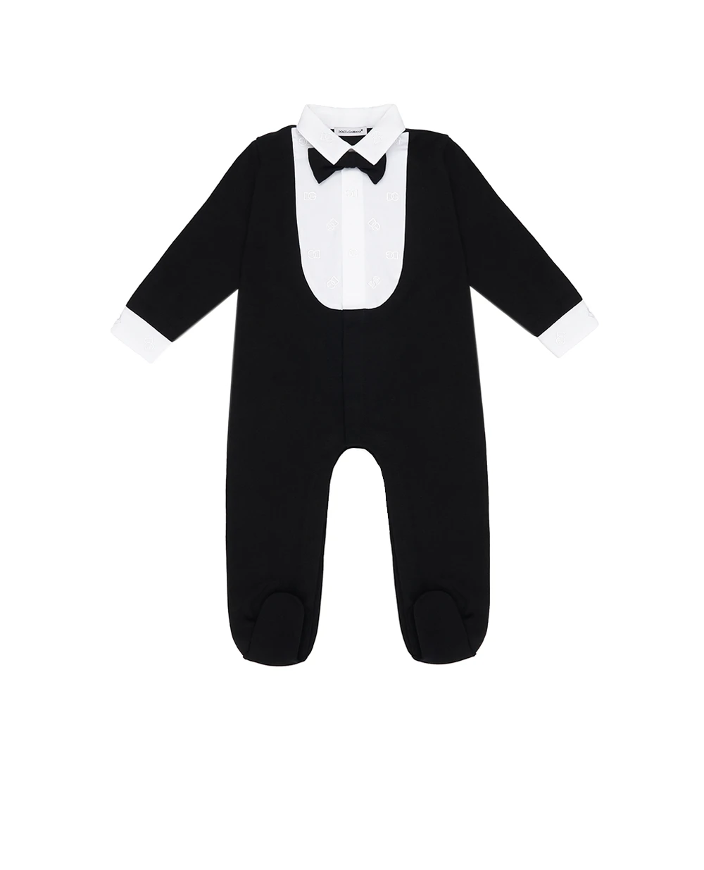 Дитячий боді з вишитою метеликом Dolce&Gabbana Kids L11O85-G7P2A, чорний колір • Купити в інтернет-магазині Kameron