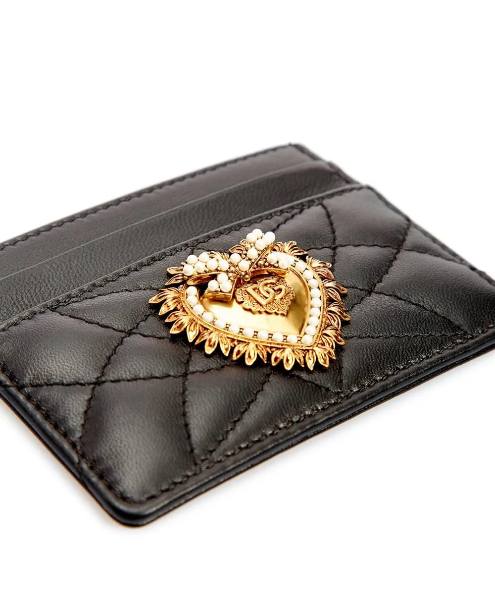 Кожаная визитница Devotion Dolce&Gabbana BI0330-AV967, черный цвет • Купить в интернет-магазине Kameron