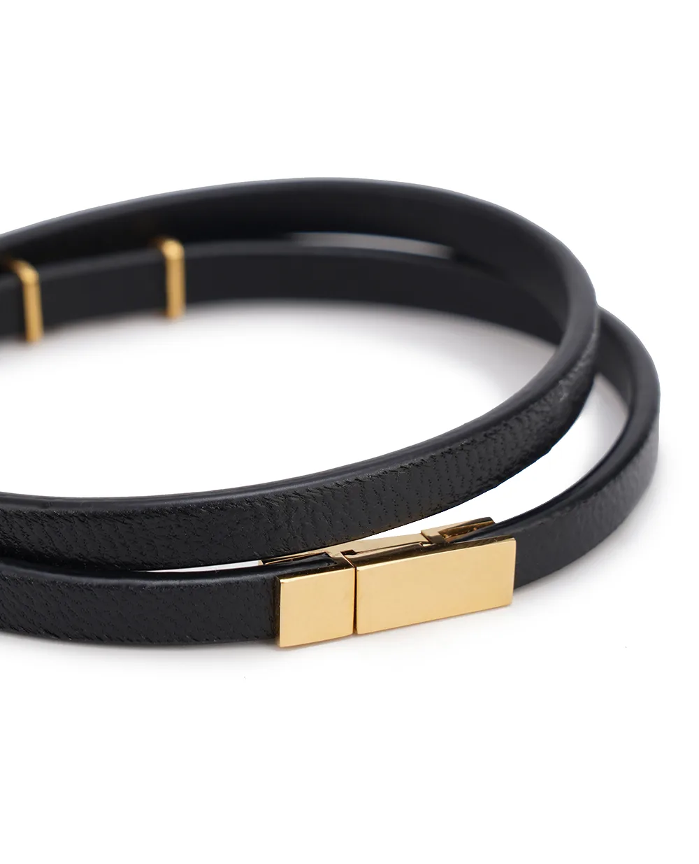 Браслет Saint Laurent 745602-BL40J, черный цвет • Купить в интернет-магазине Kameron