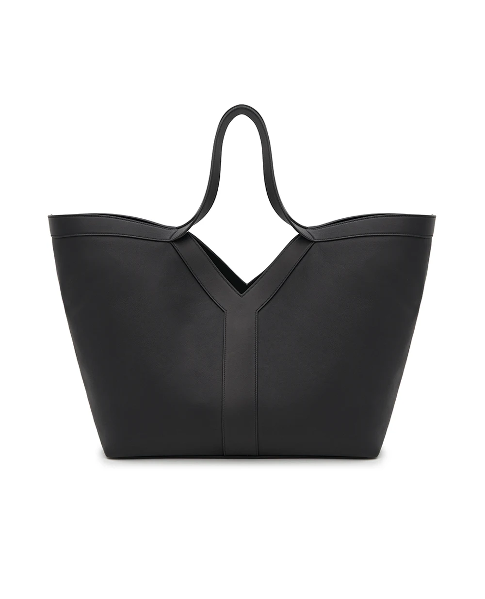 Сумка-тоут Y из телячьей кожи Saint Laurent 817602-AAEB3, черный цвет • Купить в интернет-магазине Kameron