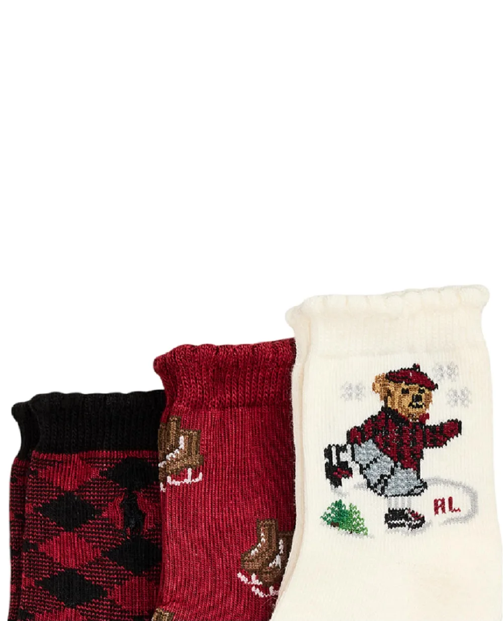 Детские носки Polo Bear (3 пары) Polo Ralph Lauren Kids 445P03255001, разноцветный цвет • Купить в интернет-магазине Kameron