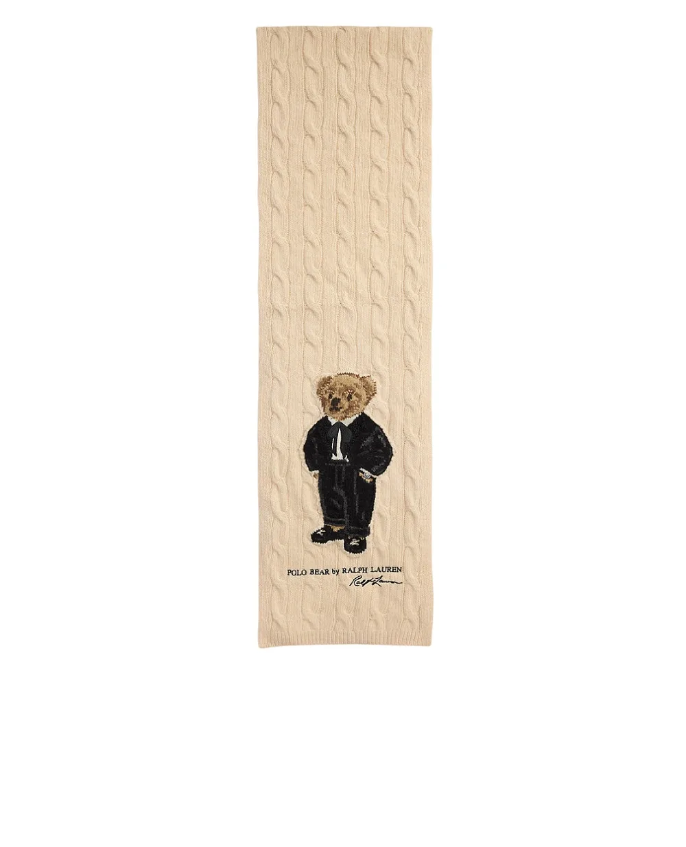 Шарф Polo Bear из шерстяной смеси Polo Ralph Lauren 455P04649001, бежевый цвет • Купить в интернет-магазине Kameron