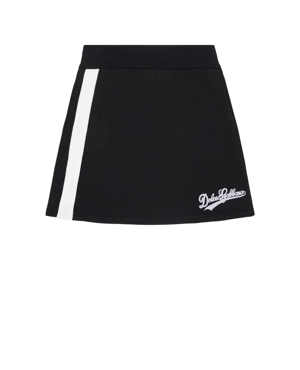 Детская флисовая юбка с принтом Dolce&Gabbana Kids L5JIC1-G7PWH-B, черный цвет • Купить в интернет-магазине Kameron