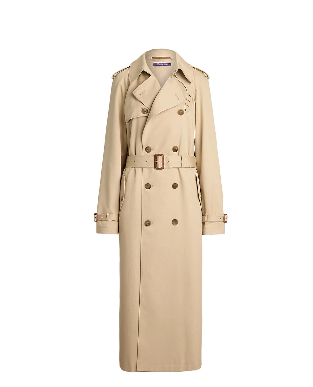 Тренч Alecia из шёлка и хлопка Ralph Lauren Collection 290P01505001, бежевый цвет • Купить в интернет-магазине Kameron