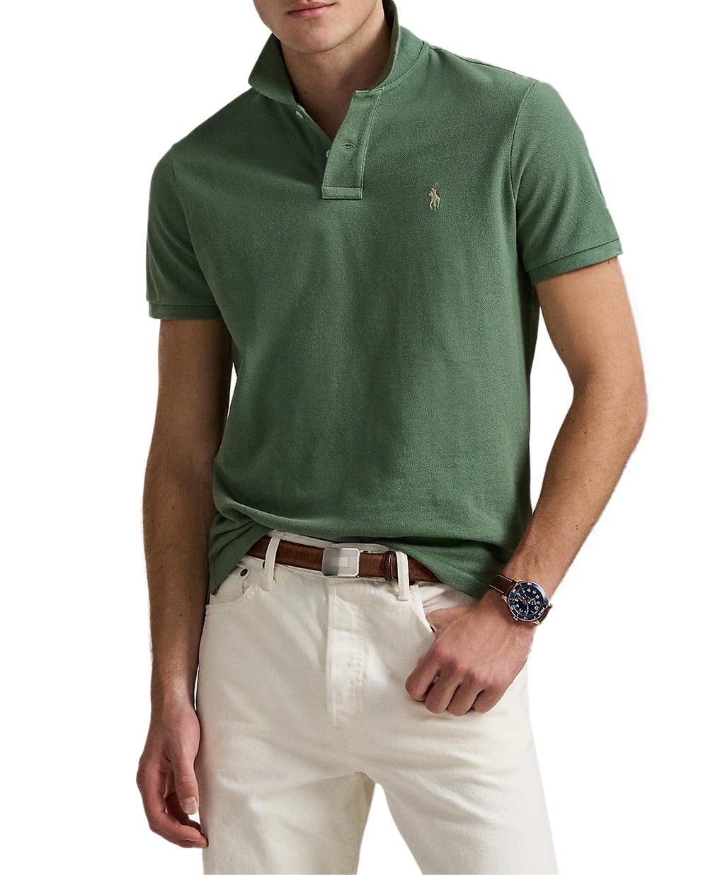 Поло Polo Ralph Lauren 710680784439, зеленый цвет • Купить в интернет-магазине Kameron