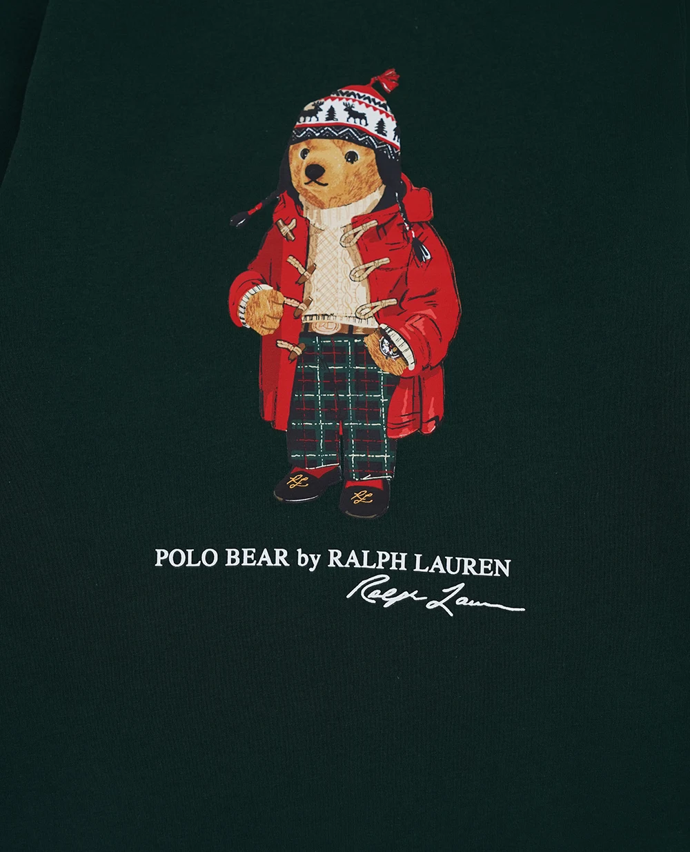 Детский лонгслив Polo Bear Polo Ralph Lauren Kids 323883620009, зеленый цвет • Купить в интернет-магазине Kameron