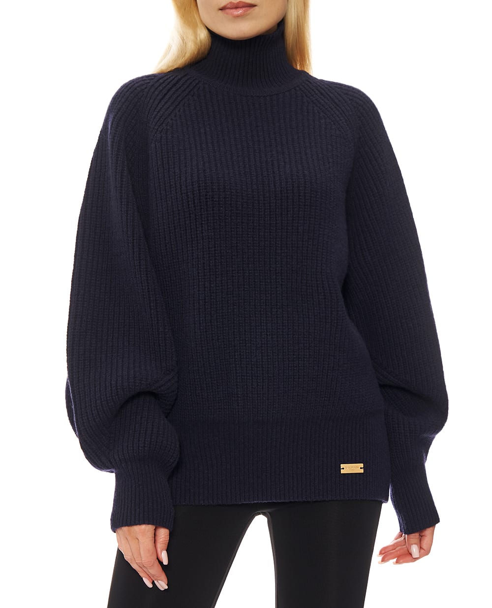 Свитер из шерсти Balmain FF0KG025KJ02, синий цвет • Купить в интернет-магазине Kameron
