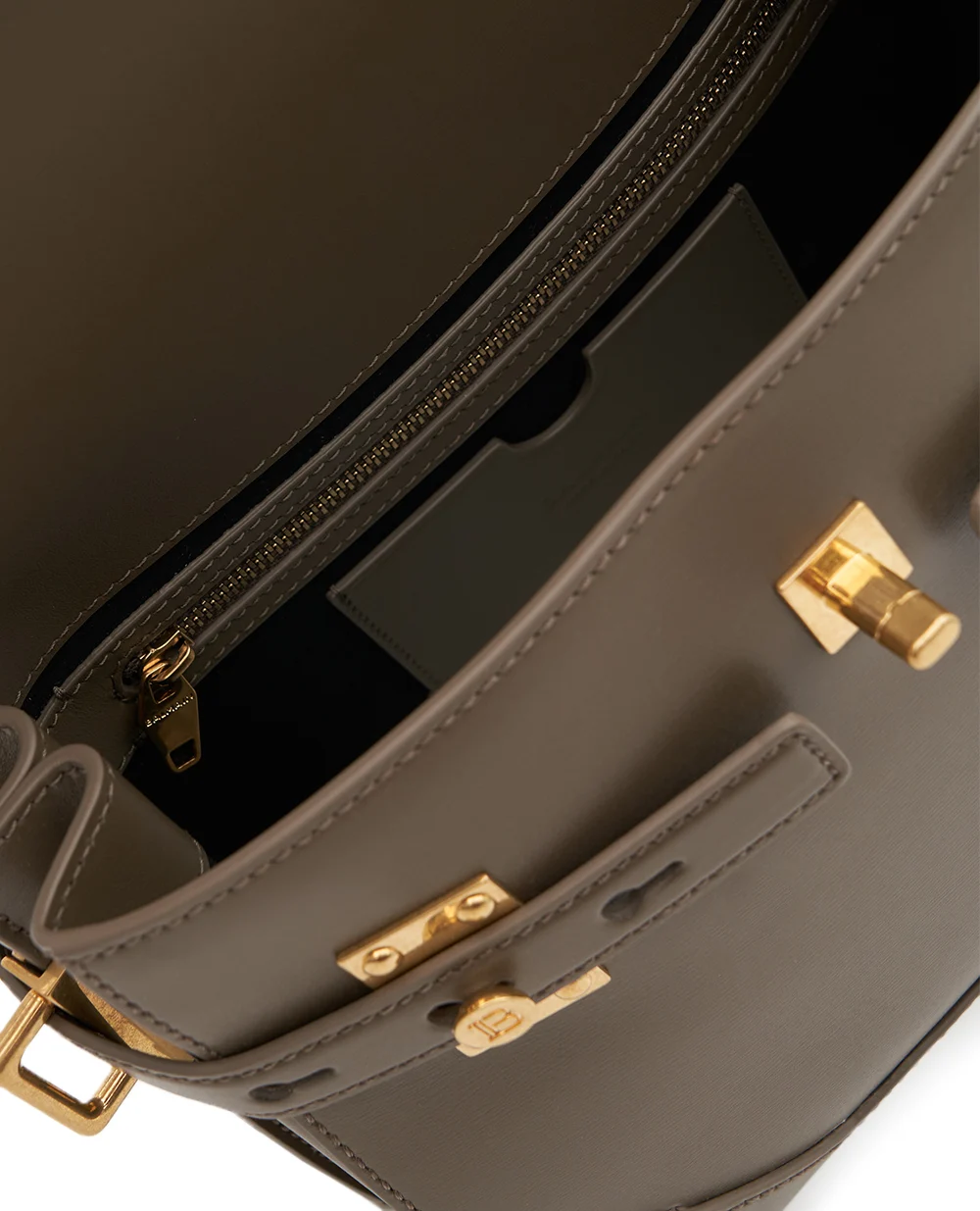 Кожаная сумка B-Buzz 23 Balmain FN1DB526LSLX, коричневый цвет • Купить в интернет-магазине Kameron
