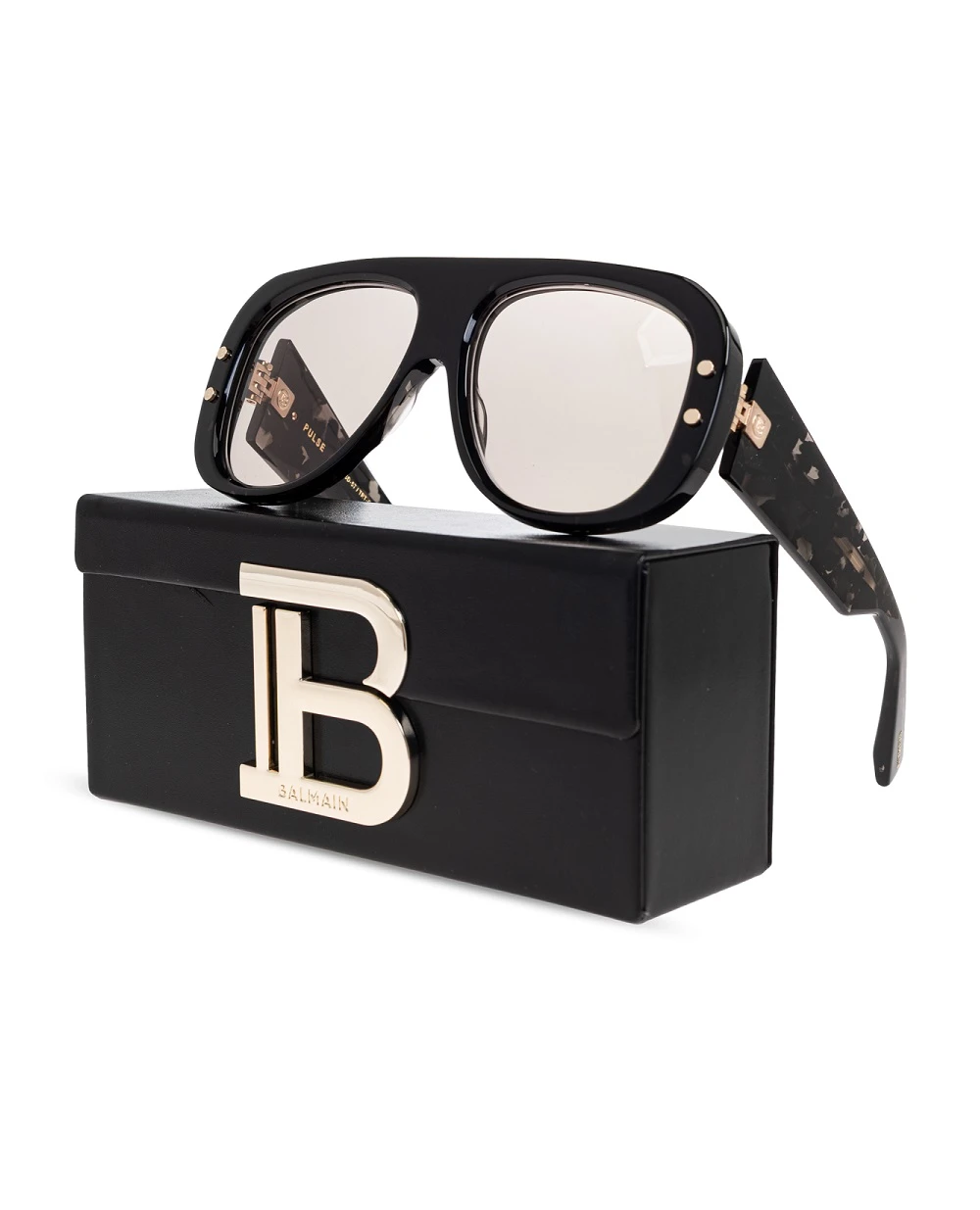 Солнцезащитные очки Balmain Pulse Balmain BPS-185D-57, черный цвет • Купить в интернет-магазине Kameron