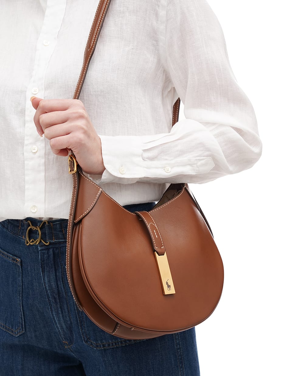Кожаная сумка Polo Ralph Lauren 428944017009, коричневый цвет • Купить в интернет-магазине Kameron