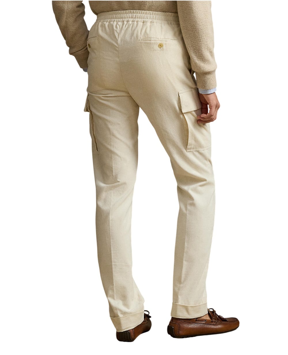 Вельветовые брюки-карго Ralph Lauren Purple Label 798P06860002, кремовый цвет • Купить в интернет-магазине Kameron
