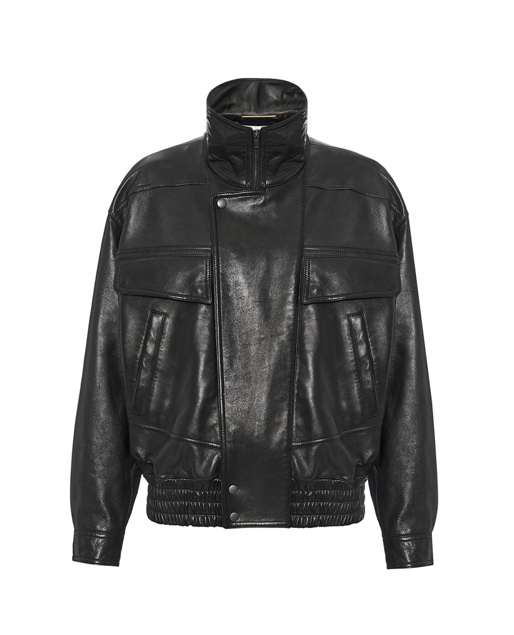 Кожаный бомбер Saint Laurent 836515-YCNU2, черный цвет • Купить в интернет-магазине Kameron