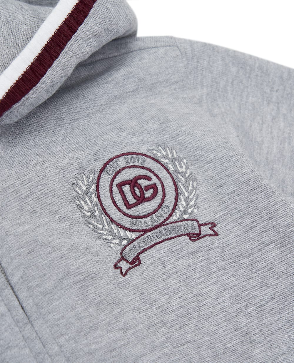 Детская спортивная толстовка с капюшоном (костюм) Dolce&Gabbana Kids L1JWNK-G7PVB, серый цвет • Купить в интернет-магазине Kameron