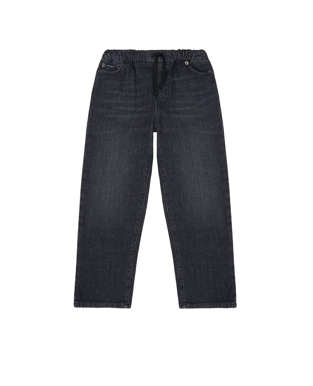 Дитячі джинси з вишивкою логотипу Dolce&Gabbana Kids L42F85-LDD39-B, темно-сірий колір • Купити в інтернет-магазині Kameron