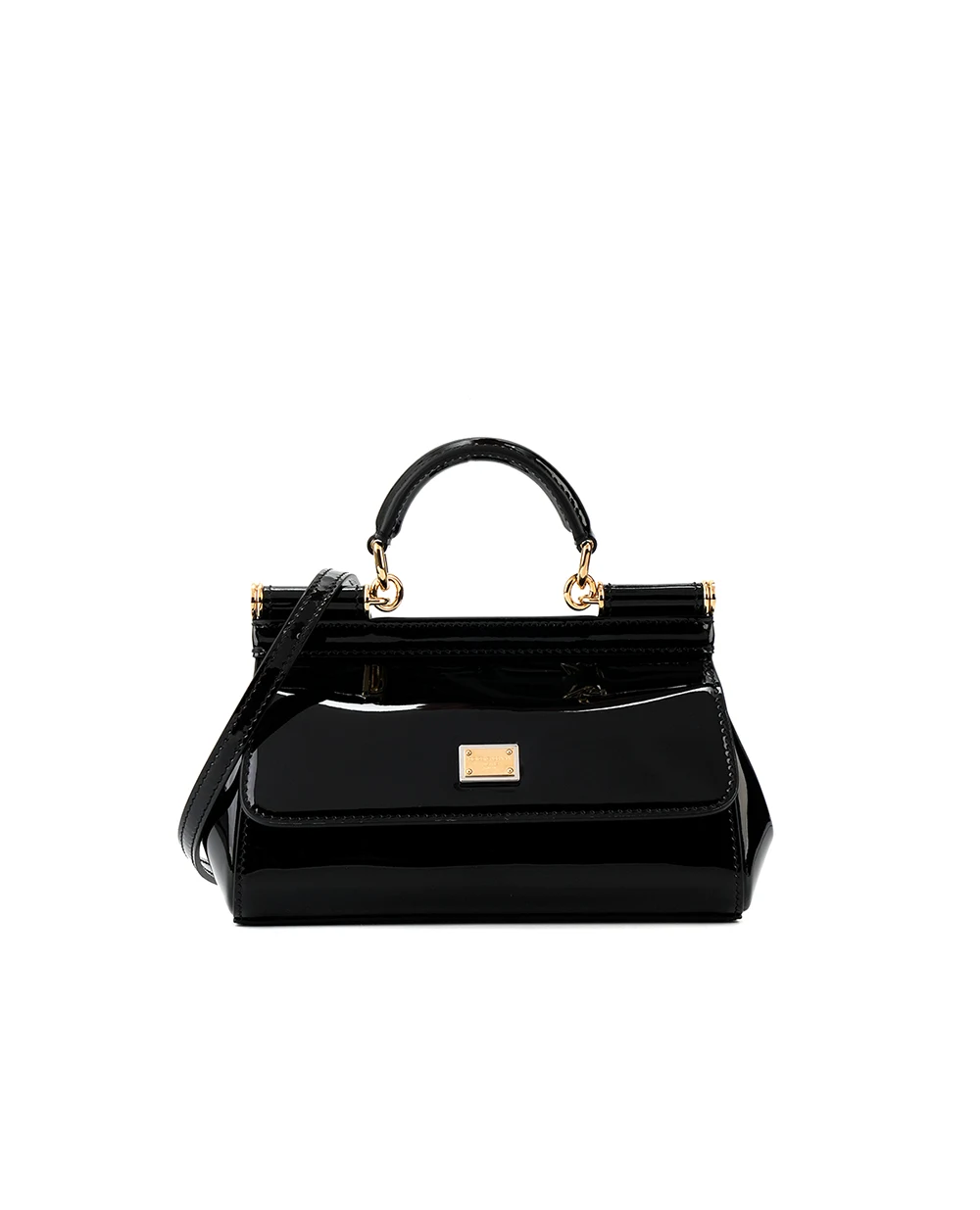 Кожаная сумка Sicily Small Dolce&Gabbana BB7116-B1471, черный цвет • Купить в интернет-магазине Kameron