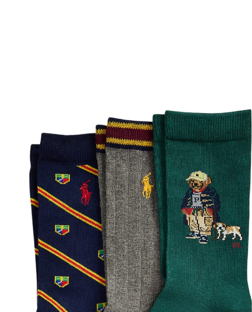 Детские носки Polo Bear (3 пары) Polo Ralph Lauren Kids 444P03160001, разноцветный цвет • Купить в интернет-магазине Kameron