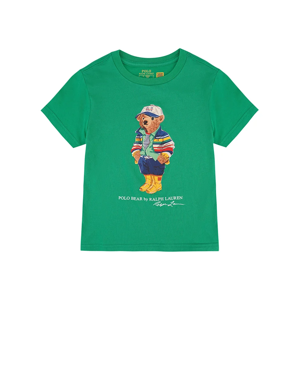 Детская футболка Polo Bear Polo Ralph Lauren Kids 323853828042, зеленый цвет • Купить в интернет-магазине Kameron
